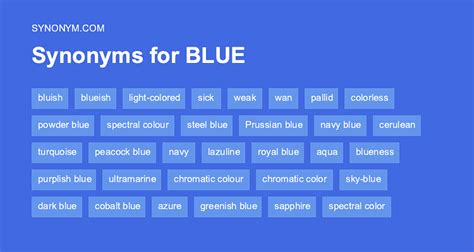 synonym for blue